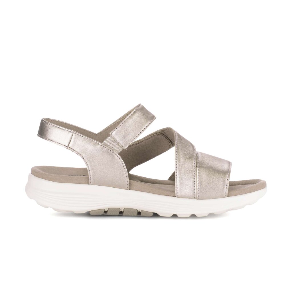Sandal met riempjes goud