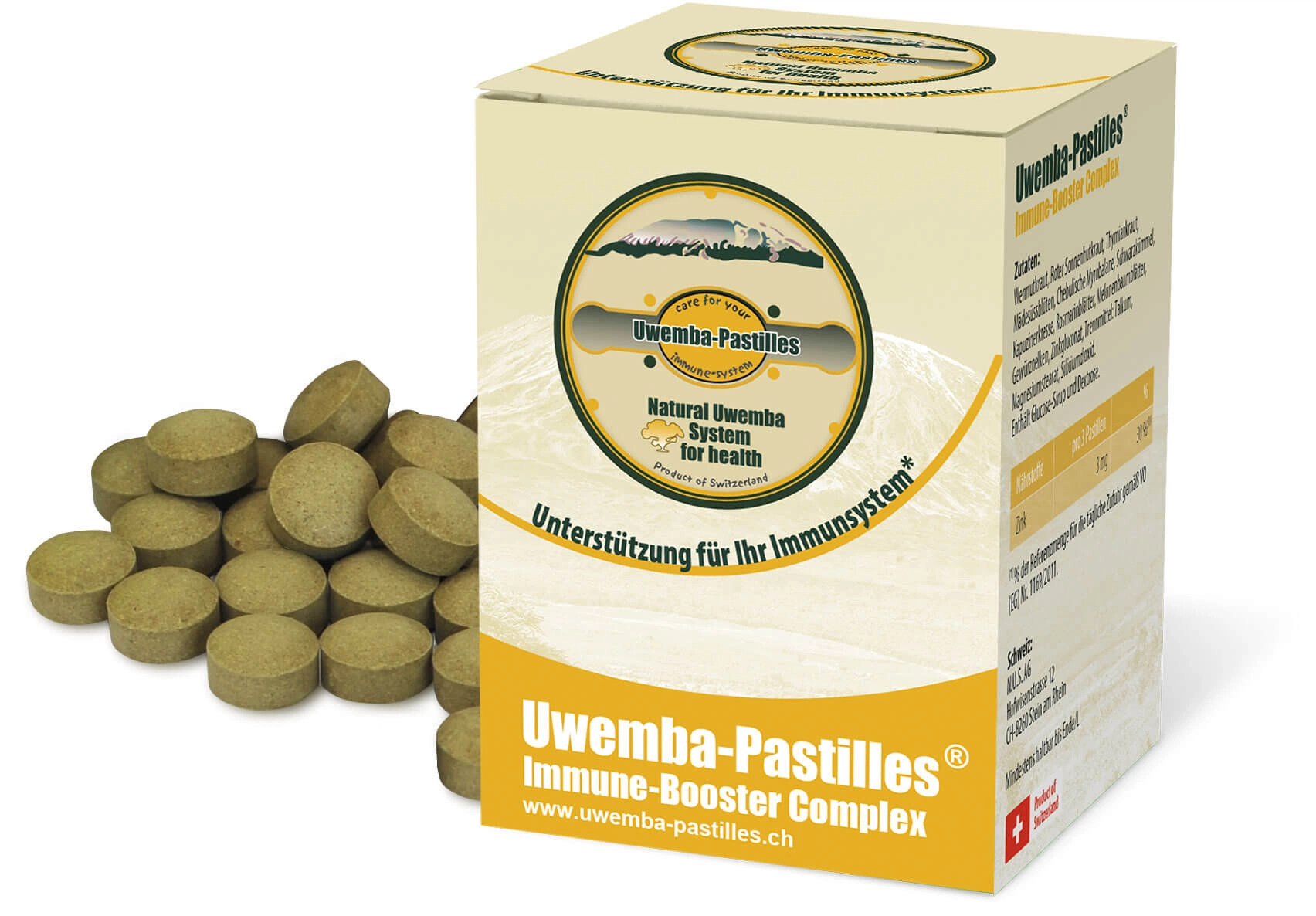UWEMBA-PASTILLES Immune-Booster Complex 530 mg<br>120 Stück, Dose, Pastillen