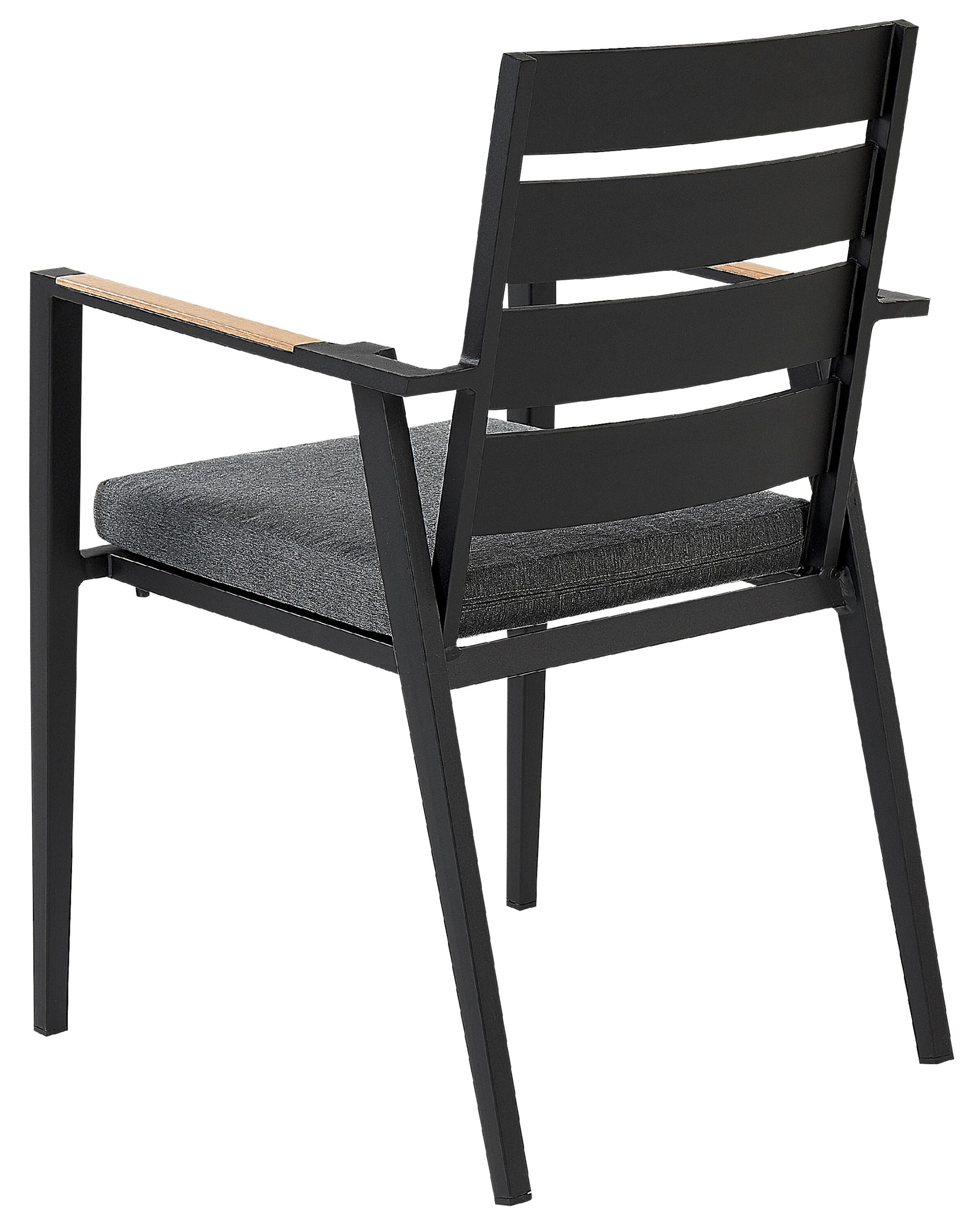 Set van 6 stoelen met zitkussen TAVIANO Metaal Zwart
