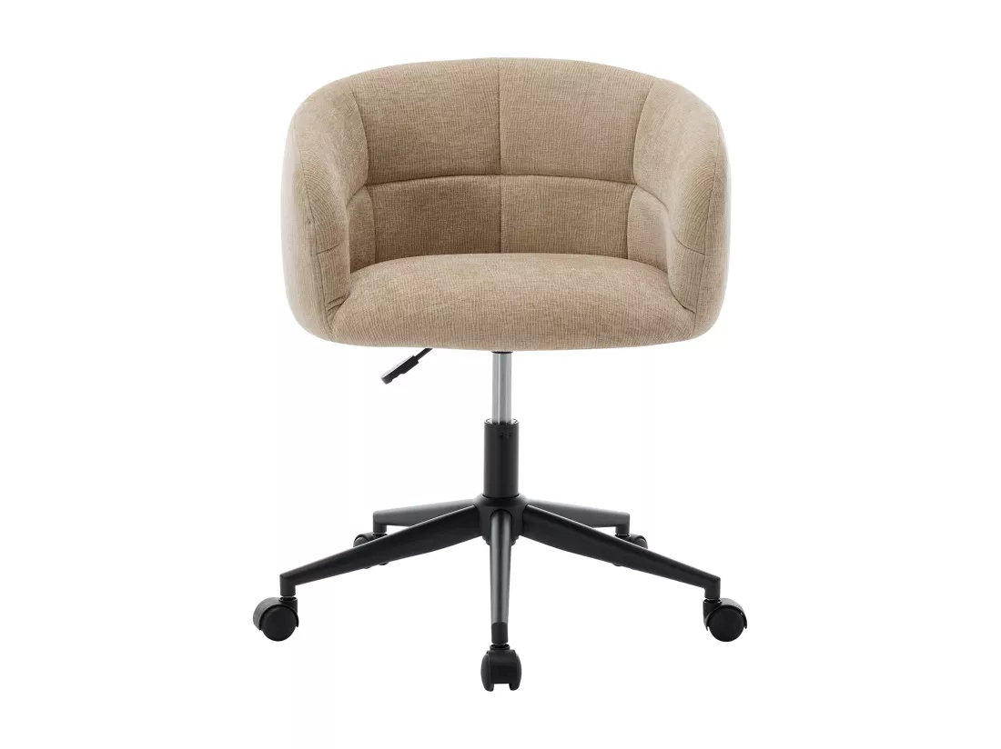 Chaise de bureau - Tissu texturé - Beige - NOMITIO