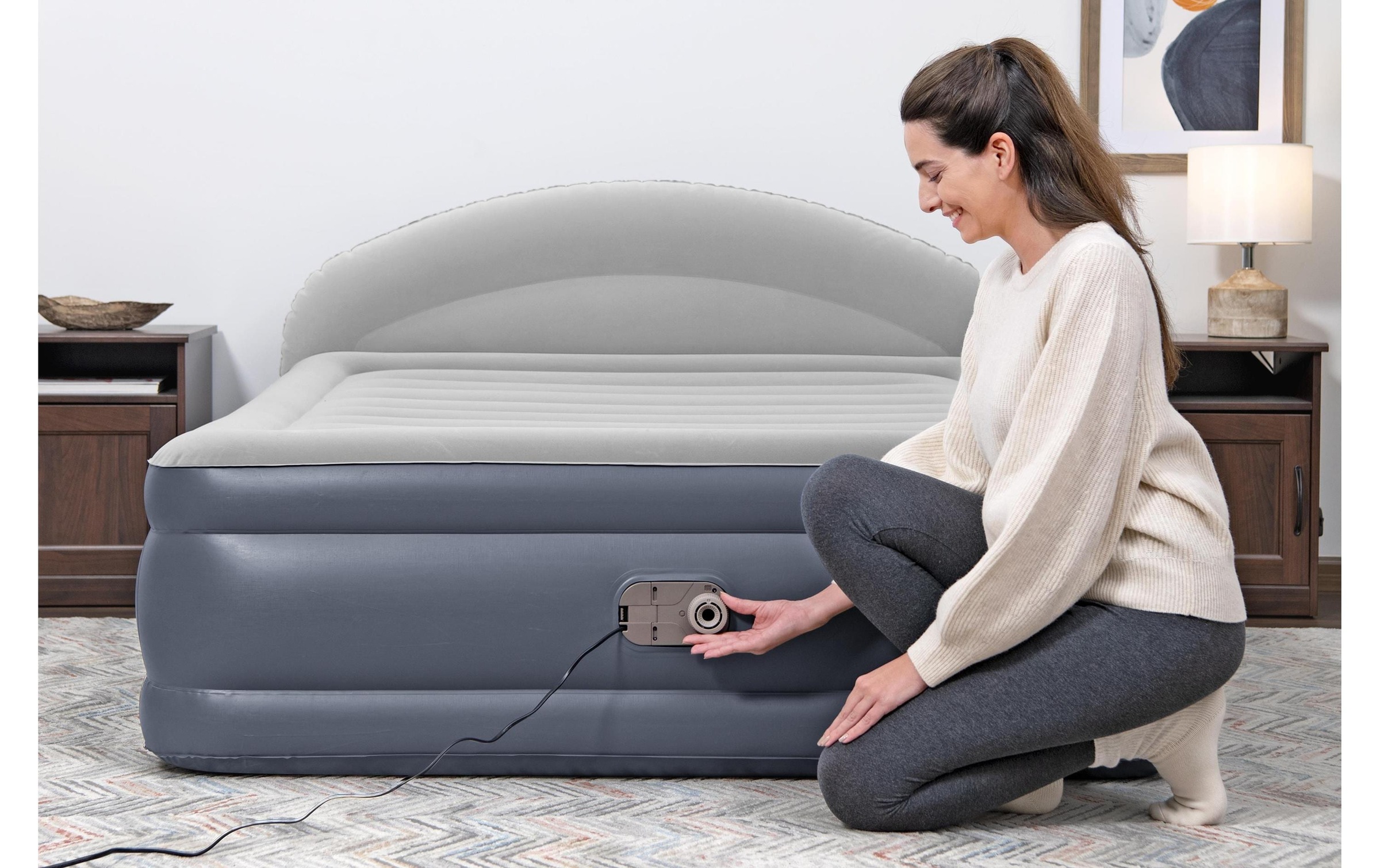 Bestway Luftbett »Tritech Loungelux Headboard 229 x 152 cm«