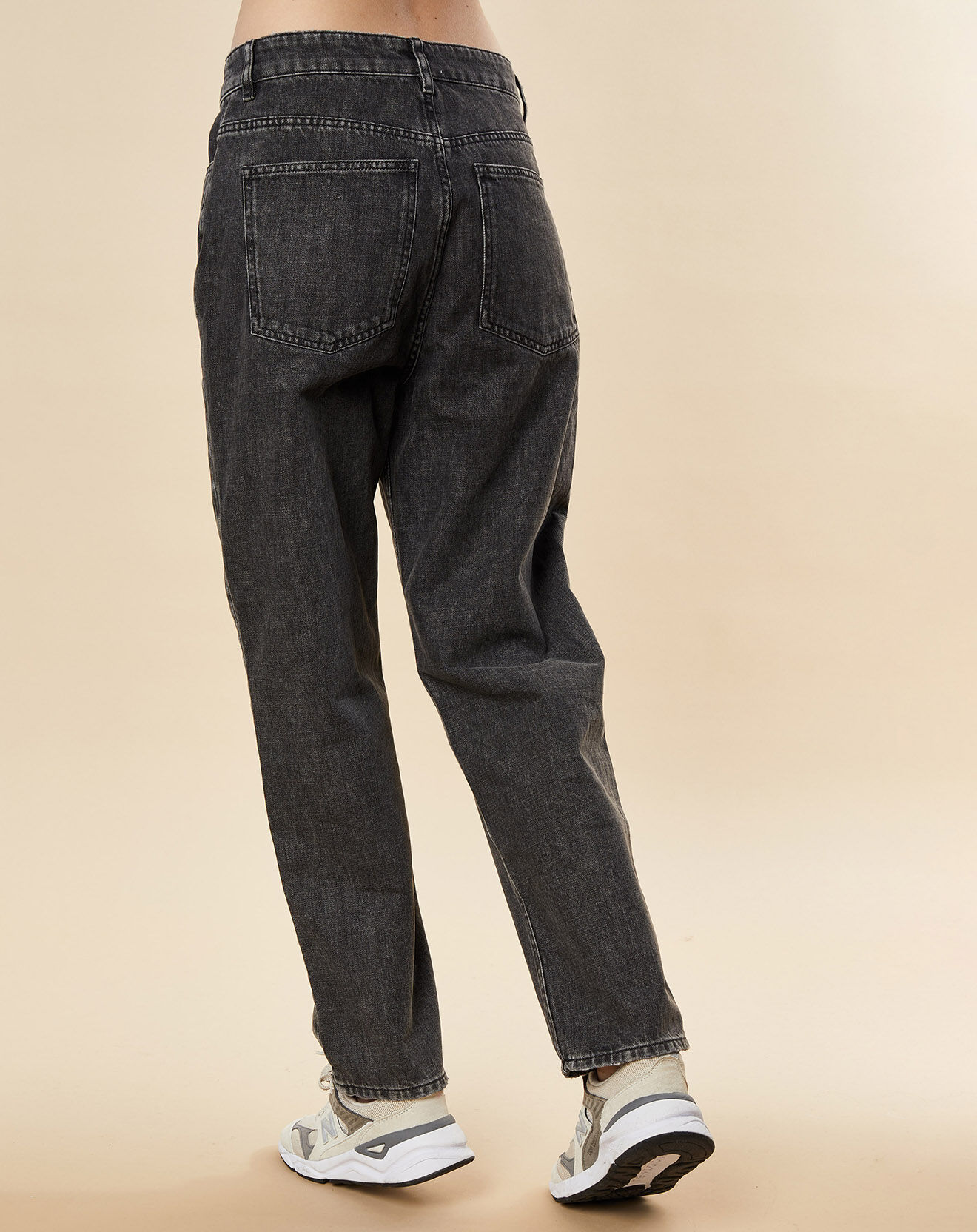 Chloé Stora Jean mom en Toile de coton Ravi noir
