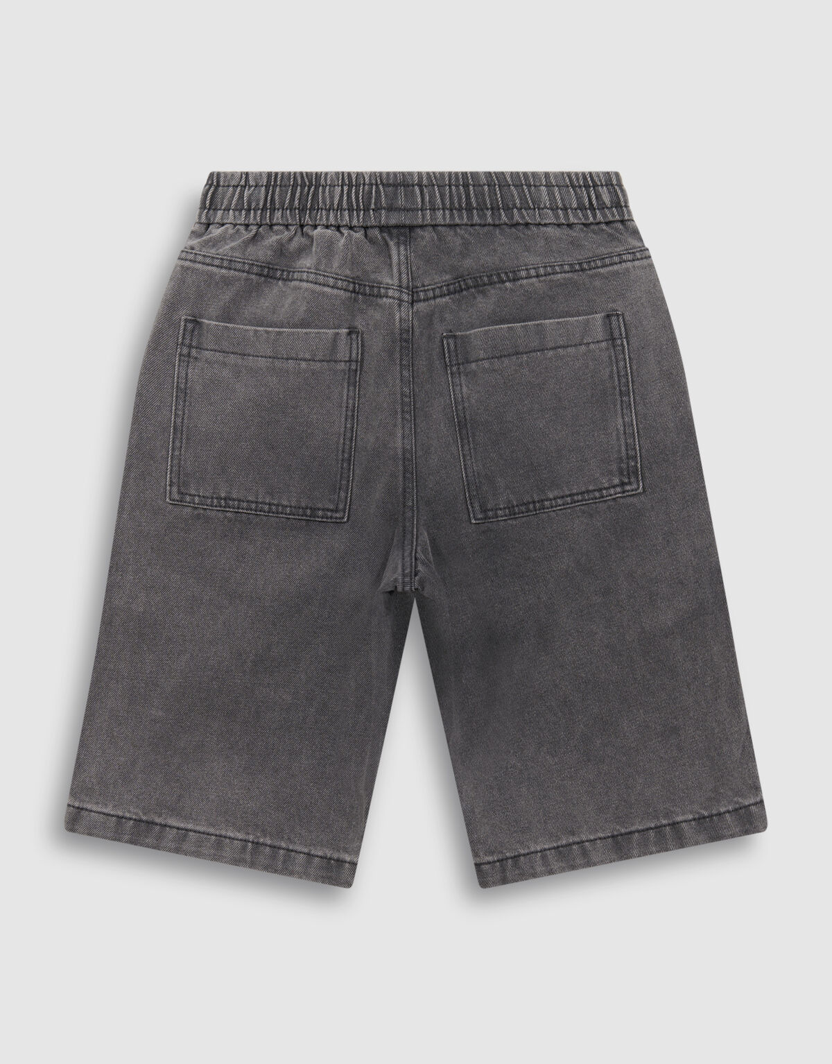 Sporty Denim Short Grijs
