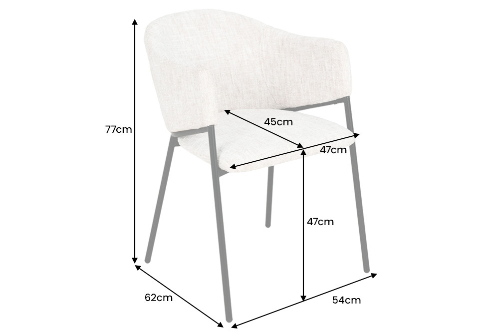 Design Stuhl NOBLESSE braun Chenille schwarzes Metallgestell