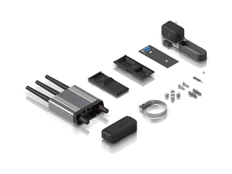 Ubiquiti LTE-Industrierouter UMR-INDUSTRIAL Robuster, LTE Cat 4-fähiger Mobilrouter für IoT-Anwendungen im Innen- und Aussenbereich, flexibel und wetterfest