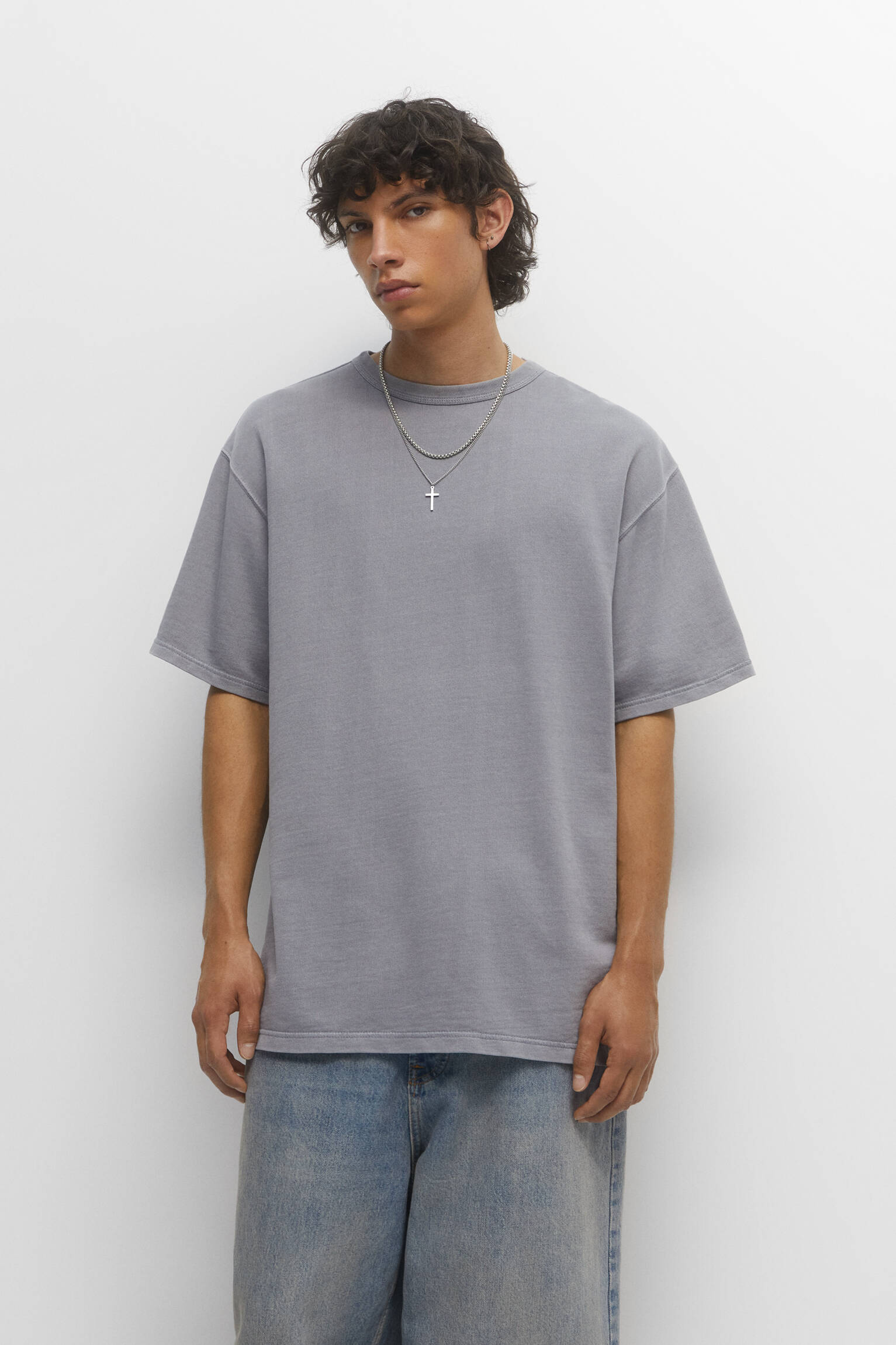 CAMISETA DE LÃ - CINZA