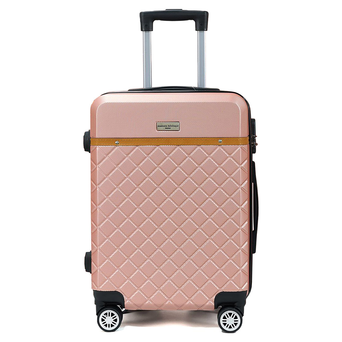 Maison Héritage Valise Moyen Séjour 4 roues doubles Odeon 65 cm rose doré