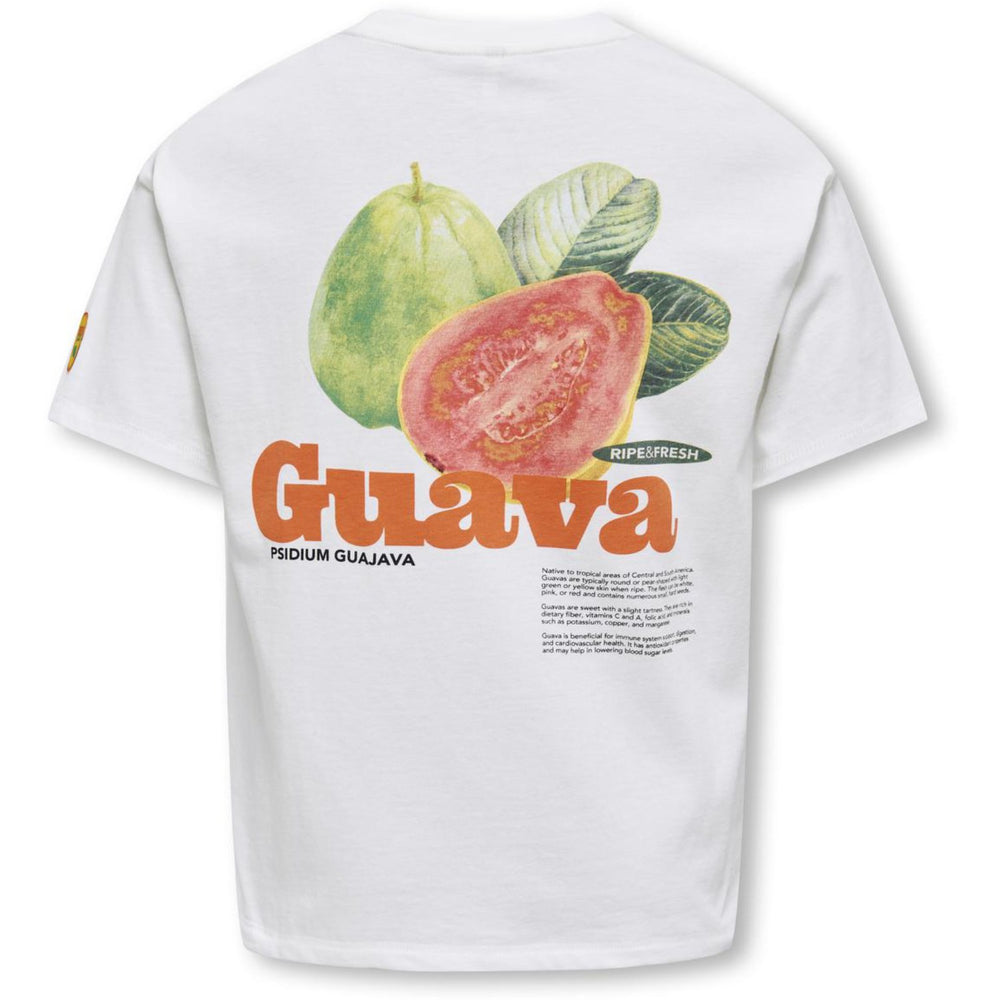 Køb kids ONLY Cloud Dancer Guava Phoebe Life Loose Fresh T-Shirt