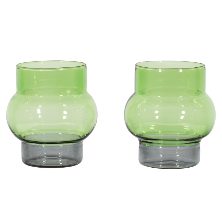 Tom Dixon Bump Short glazen set van 2 groen