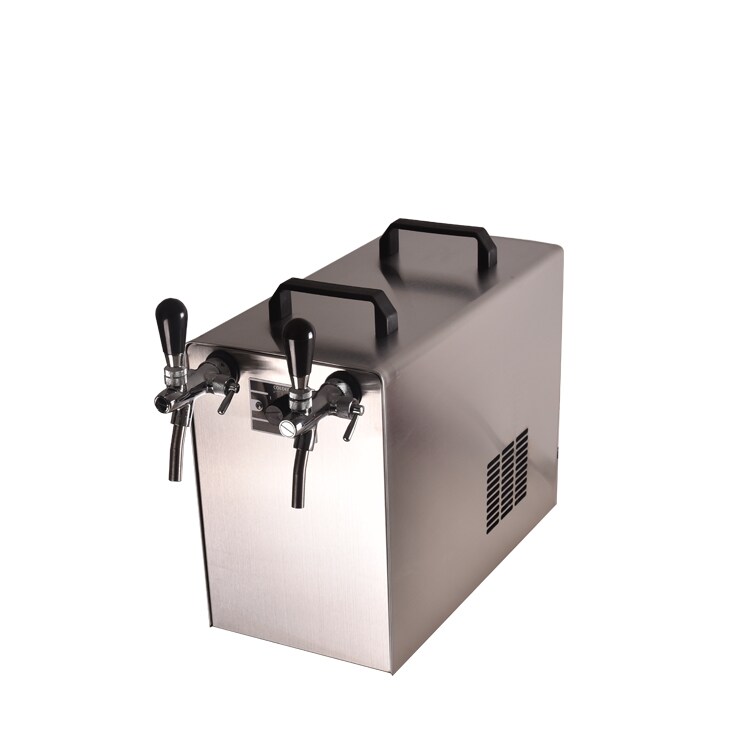 Komplett Set - Zapfanlage STREAM 50 Bierkoffer, Bierzapfanlage, Durchlaufkühler 2-leitig Trockenkühler, bis zu 55 Liter/h - Silver Edition, Zapfkopf:ohne,Zapfkopf 2:ohne