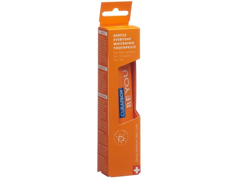 CURAPROX Zahnpasta Be you Pfirsich Orange 60 ml Zahnpflege für sanfte Reinigung der Zähne