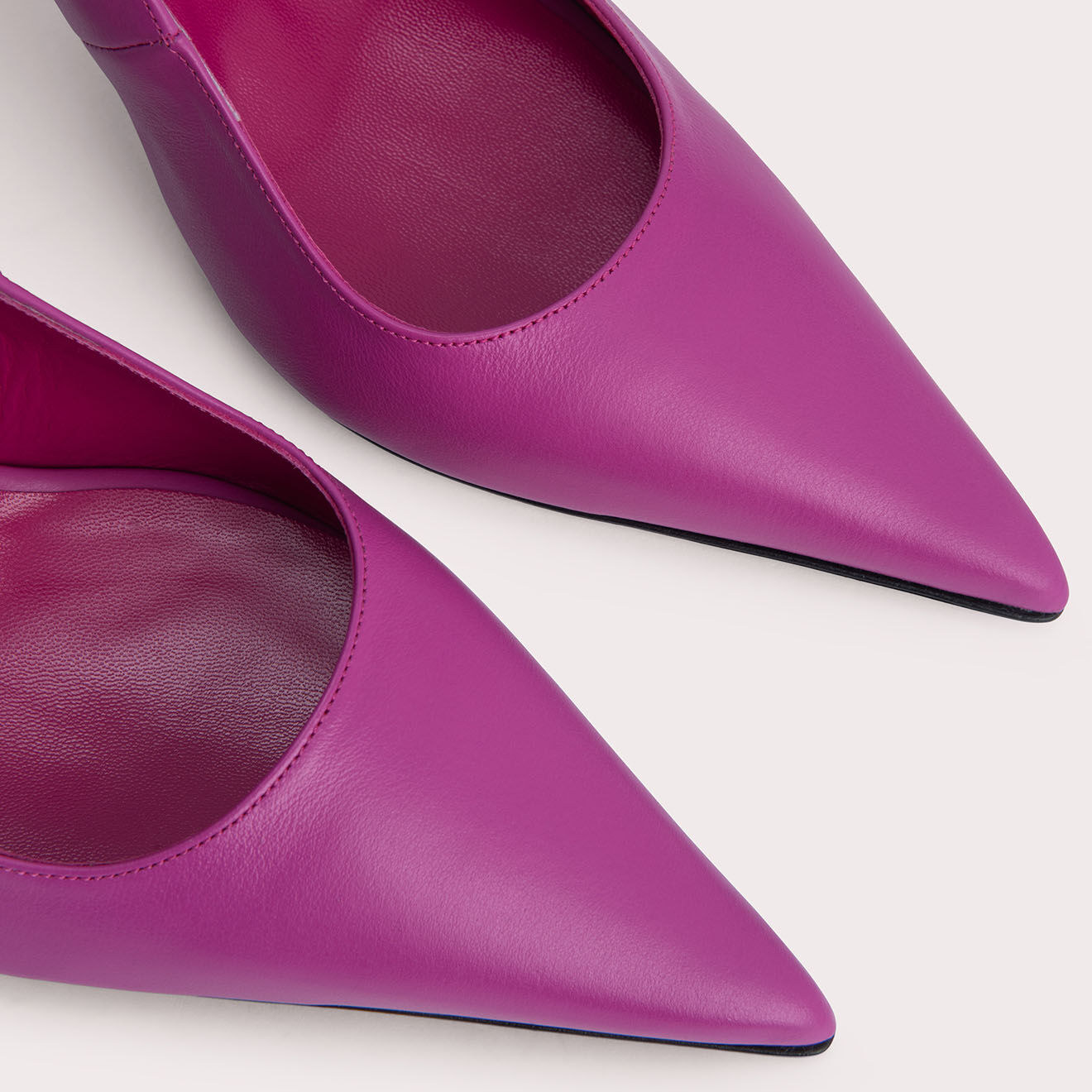 By Far Escarpins en Cuir Viva fuchsia - Talon 9 cm