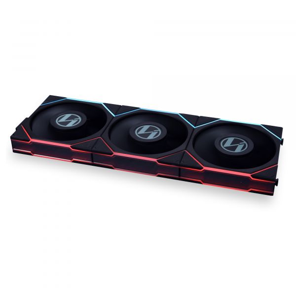Ventoinha Lian Li UNI TL LCD Series Preto 120mm (Pack 3) - 12TLLCD3B