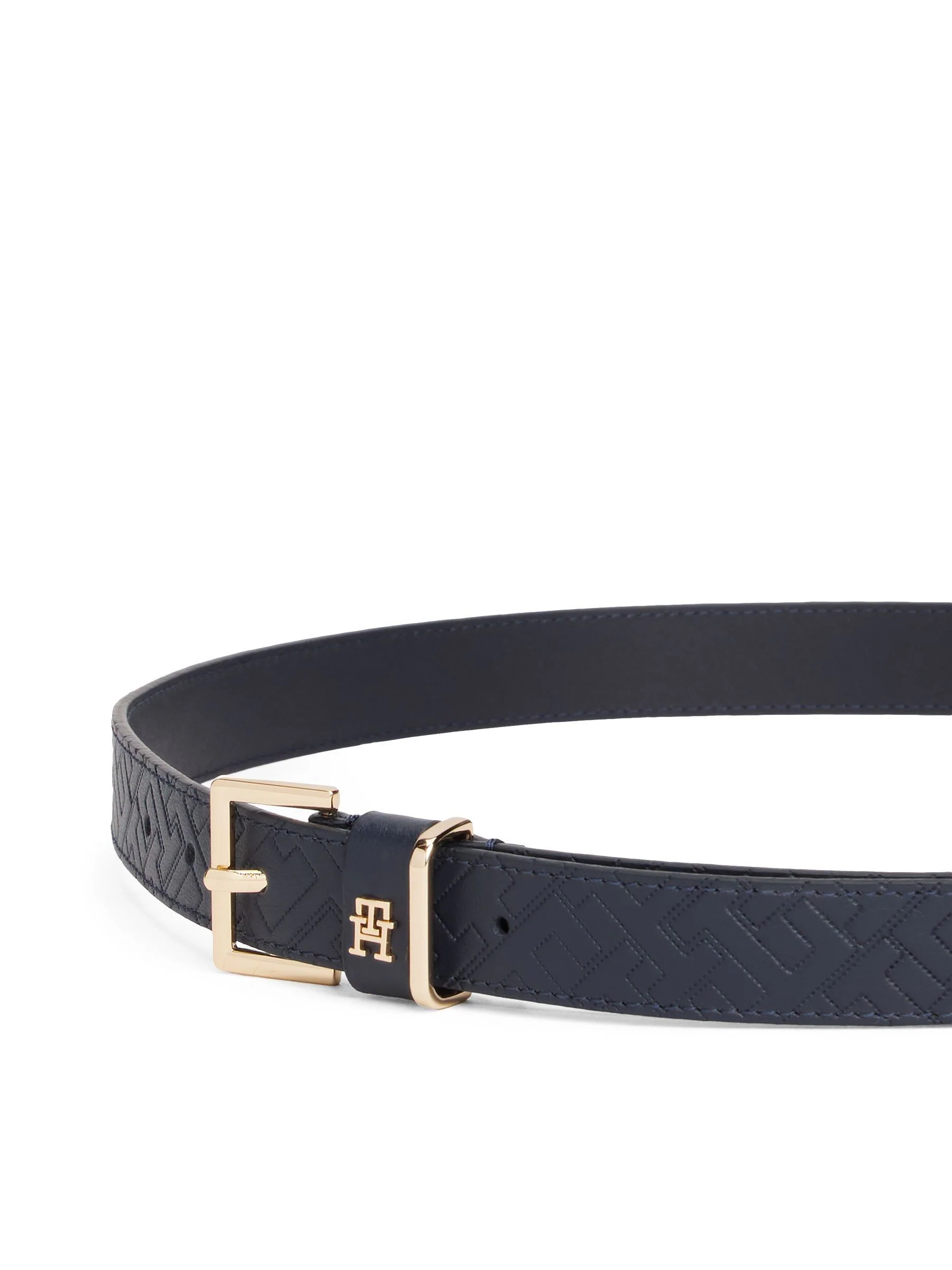 Tommy Hilfiger Leather Embossed Logo Belt