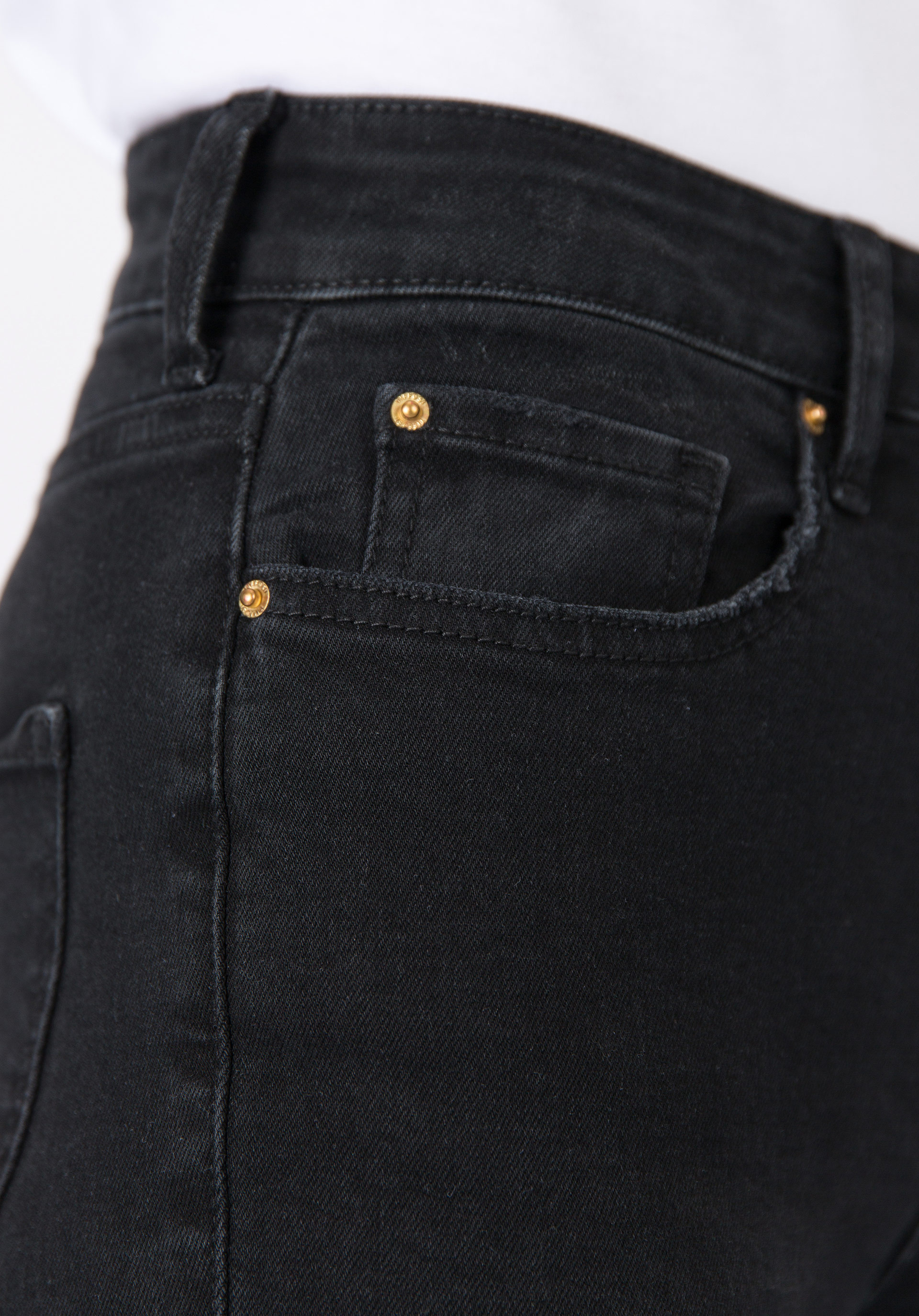 Jeans Lauren Skinny Cintura Alta com Rasgões