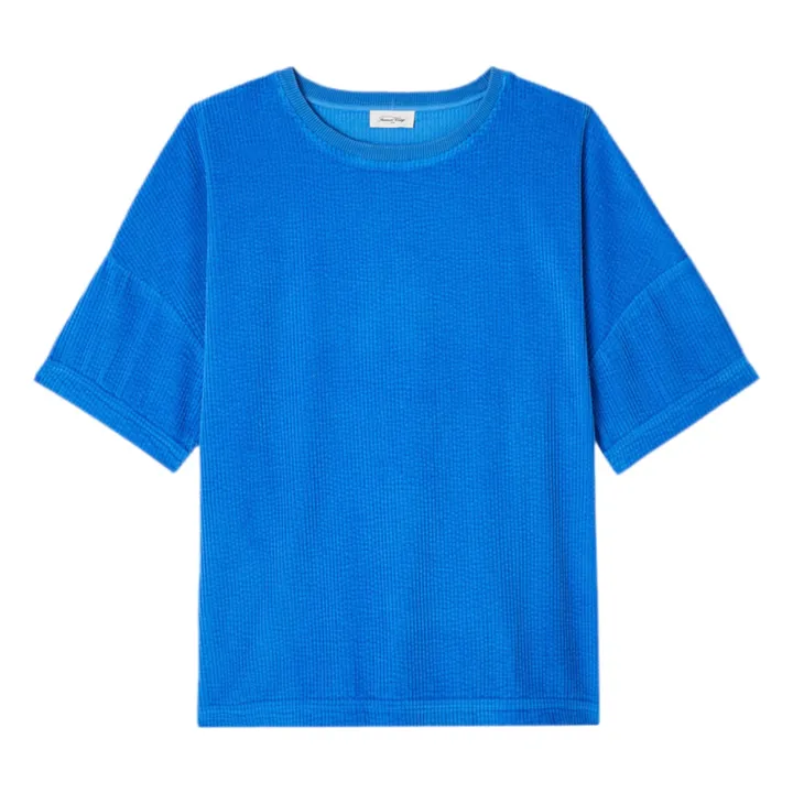 American Vintage T-shirt Padow Velours | Bleu