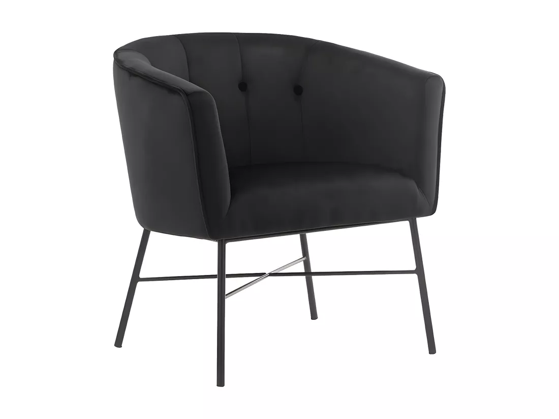 Fauteuil cabriolet en velours FAKART - Noir
