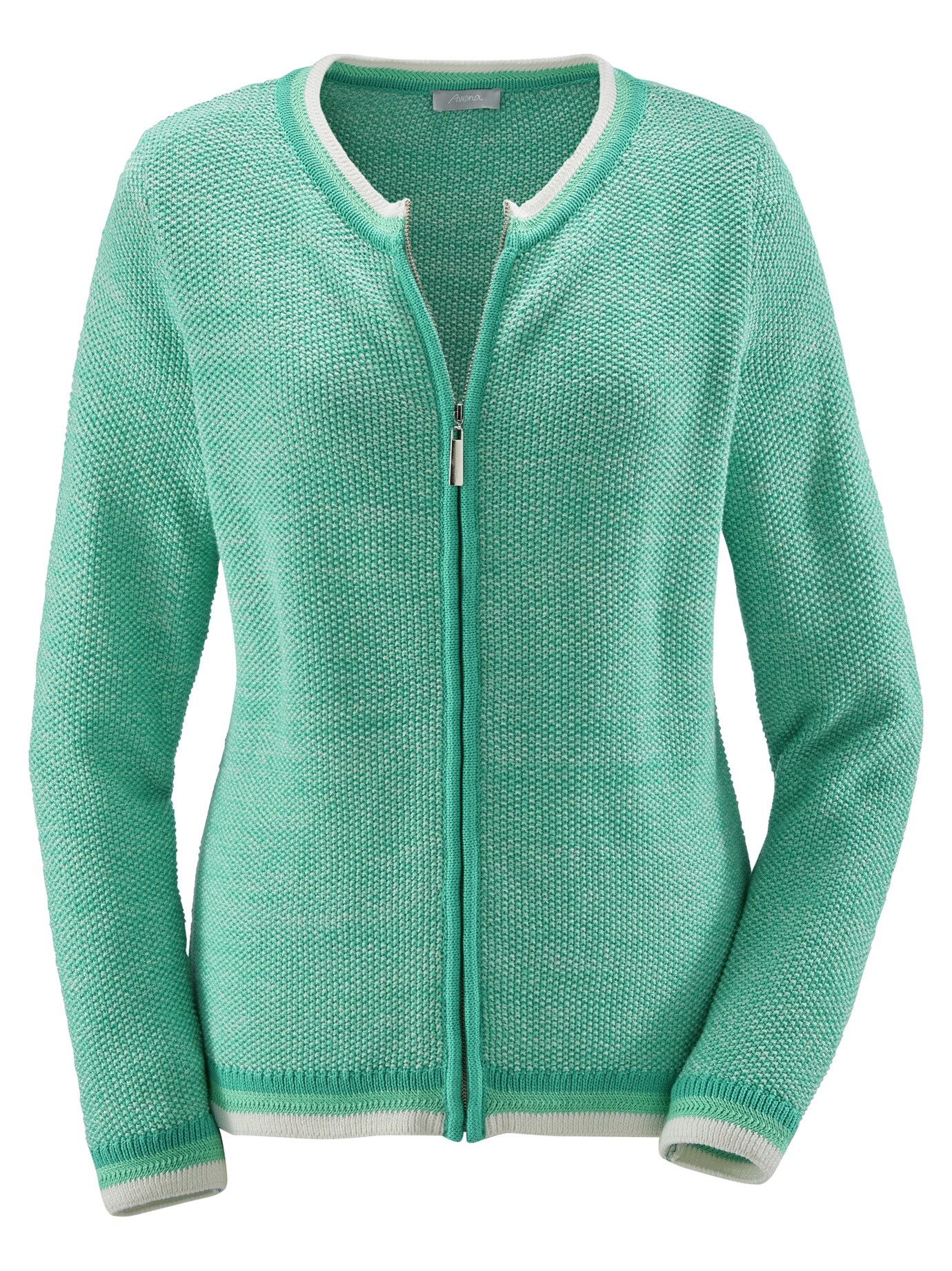 Reißverschluss-Strickjacke Baumw.
