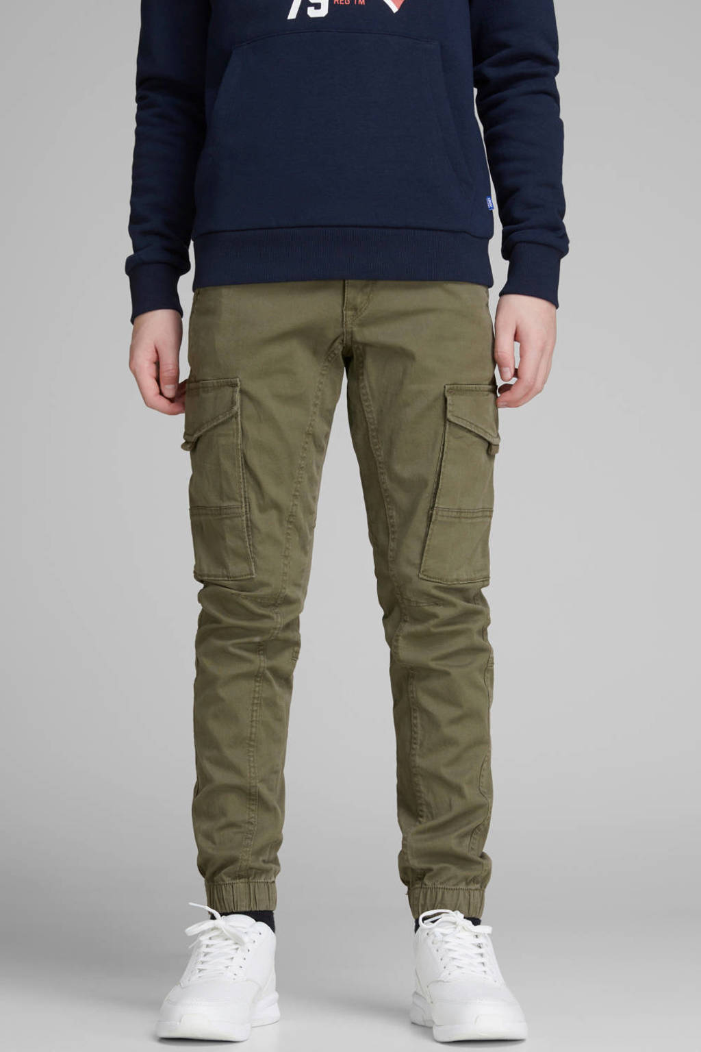 JACK & JONES cargobroek JJIPAUL olijfgroen