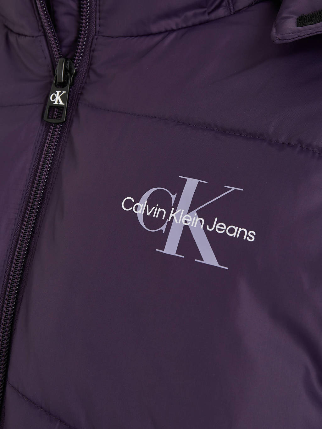 Calvin Klein gewatteerde winterjas van polyester paars