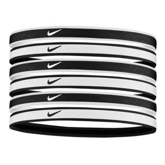 Nike Swoosh Sport Tipped Bandeau Pack De 6 - Blanc , Noir
