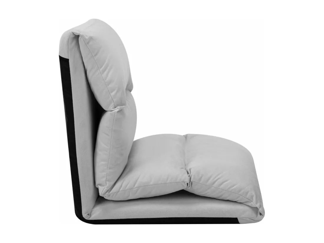 Prolenta Premium - Chaise pliable de sol Gris clair Microfibre