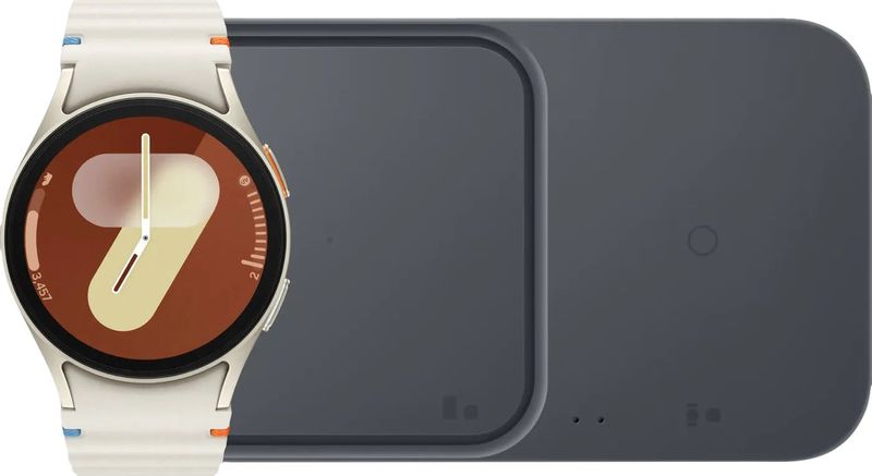 Samsung - Galaxy Watch 7 - 4G - Crème - 40mm - Met Duo Draadloze Oplader