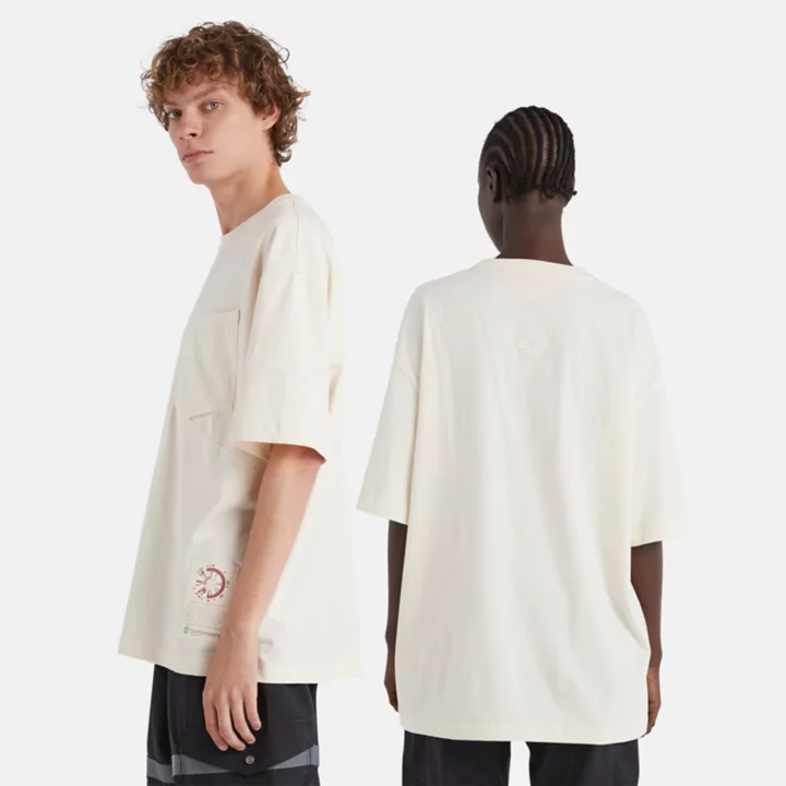 Camiseta Timberland x Raeburn na cor branca
