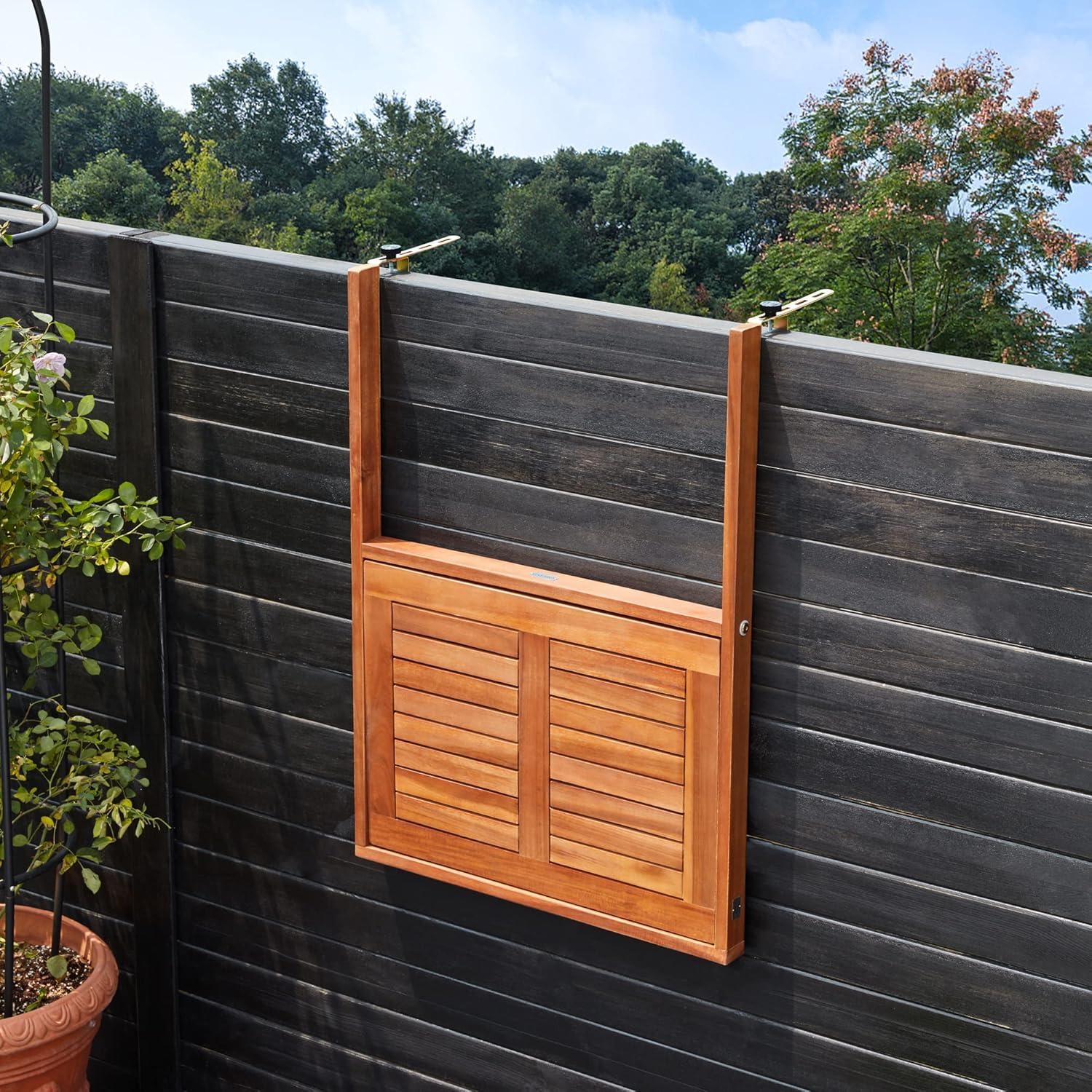 Casaria® Balkonmöbel Set 2 Personen Holz FSC®-Zertifiziert Wetterfest 3-TLG Klappbar 160kg Belastbarkeit Akazie Balkon Garten Möbel Terrassenmöbel