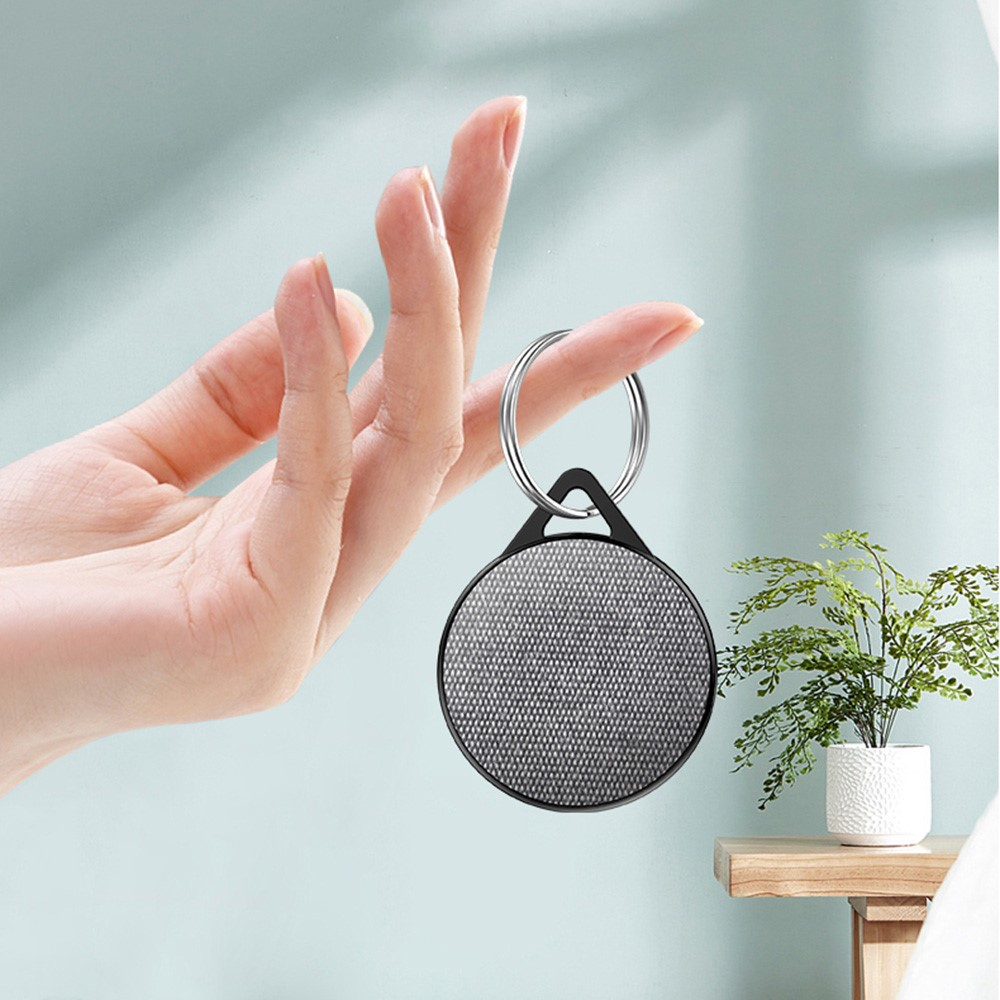 Apple AirTag Anhänger Hardcase Hülle Schlüsselanhänger mit Karabinerhaken   Schlüsselring - Grau