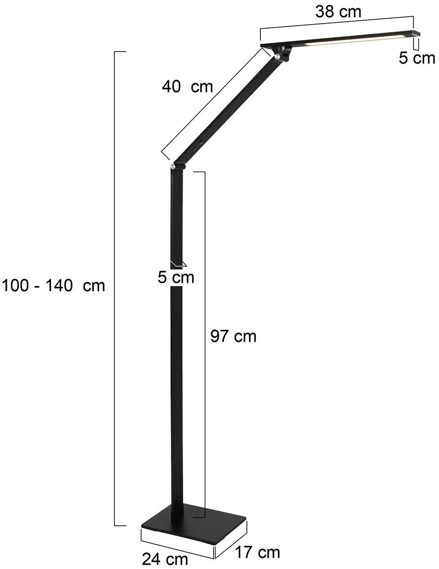 Vloerlamp 2685ZW Serenade B38 x D17 cm