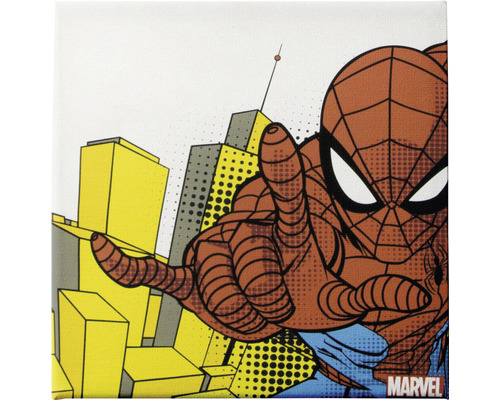 Canvas schilderij Spiderman Retro set van 3 3x 30x30 cm
