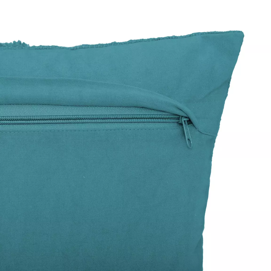 Coussin carré gaze de coton (40 x 40 cm) Inca Bleu canard