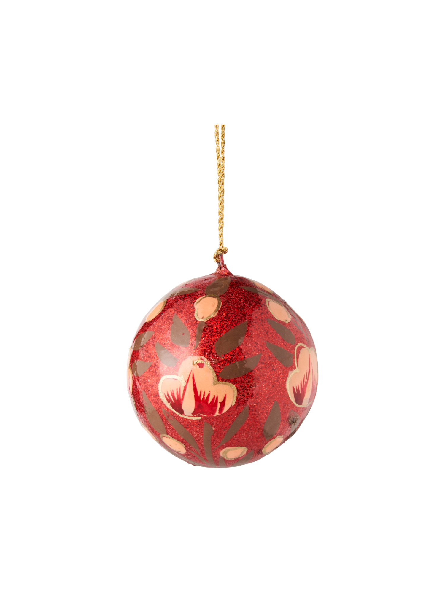 Julekugle Ø3 | Papir. Ø3 cm. | Red, Rose