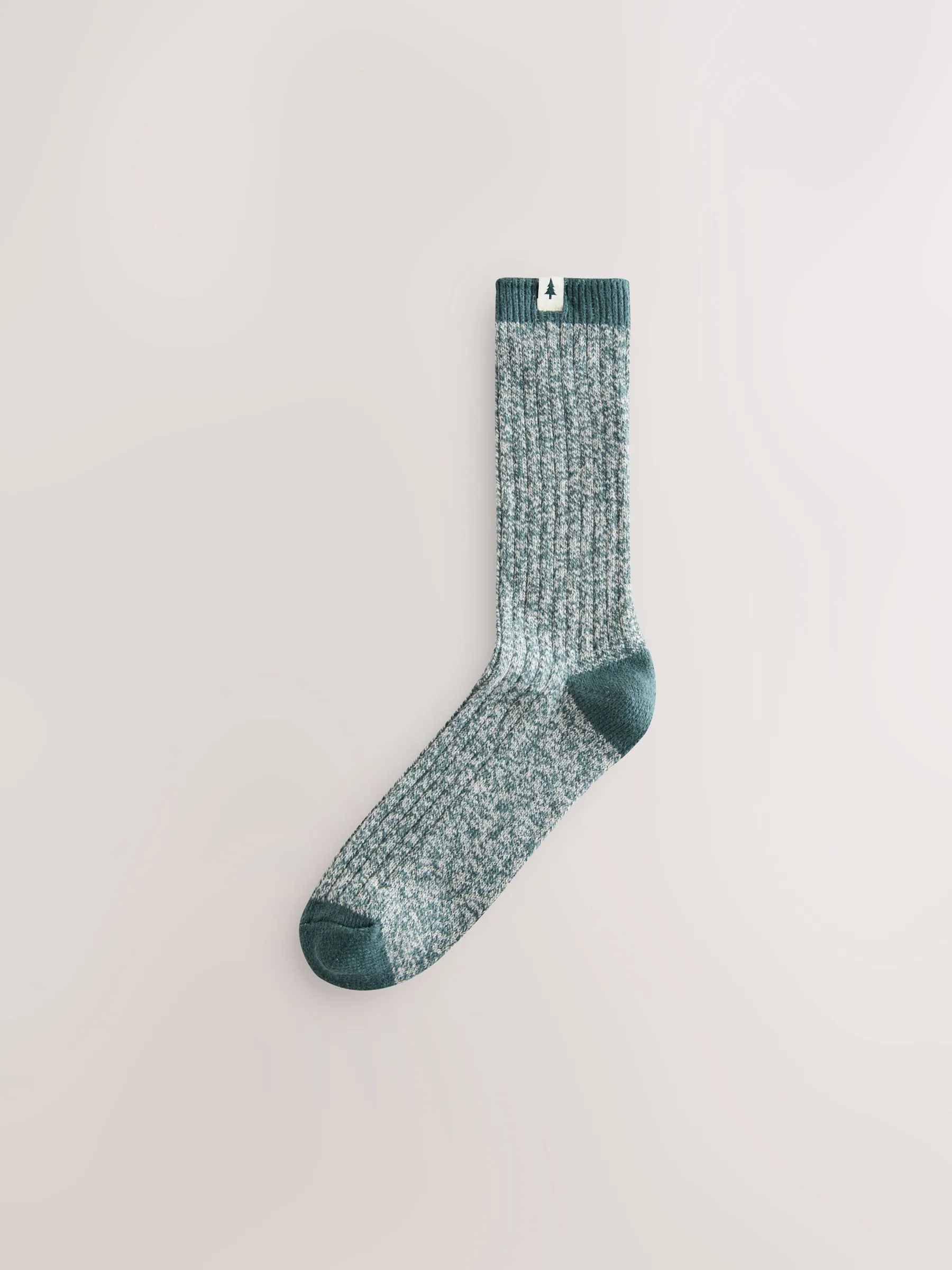 Groen/Crème gedraaid - Superzachte Kerstmis Sokken voor het hele gezin, 2 paar