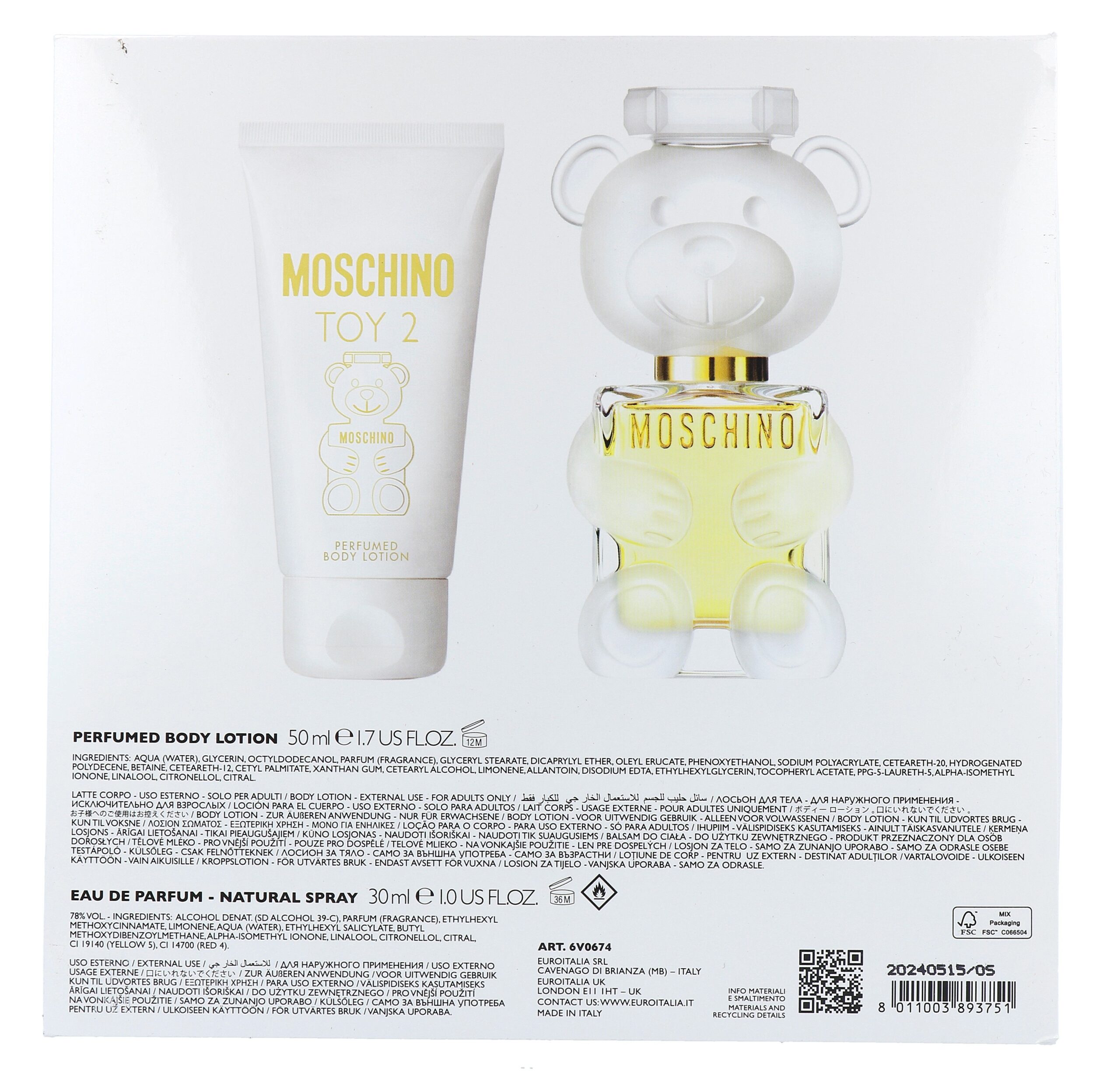 Moschino Toy 2 Giftset Bodylotion 50ml & Eau de Parfum 30ml (1 stuk)