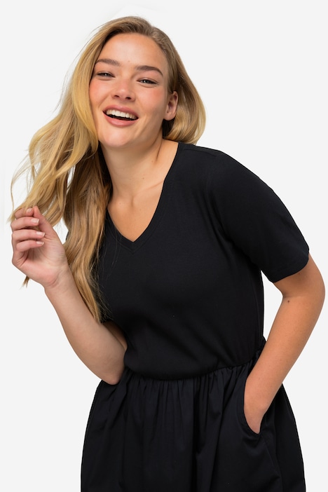 Kleid, Jersey/Web, Halbarm, OEKO-TEX