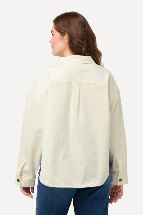Jeans-Shirtjacke, Hemdkragen, Biobaumwolle