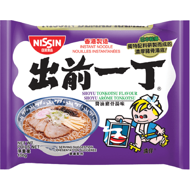 Nissin Demae Ramen Instant Noedels Shoyu Tonkotsu Smaak 100g