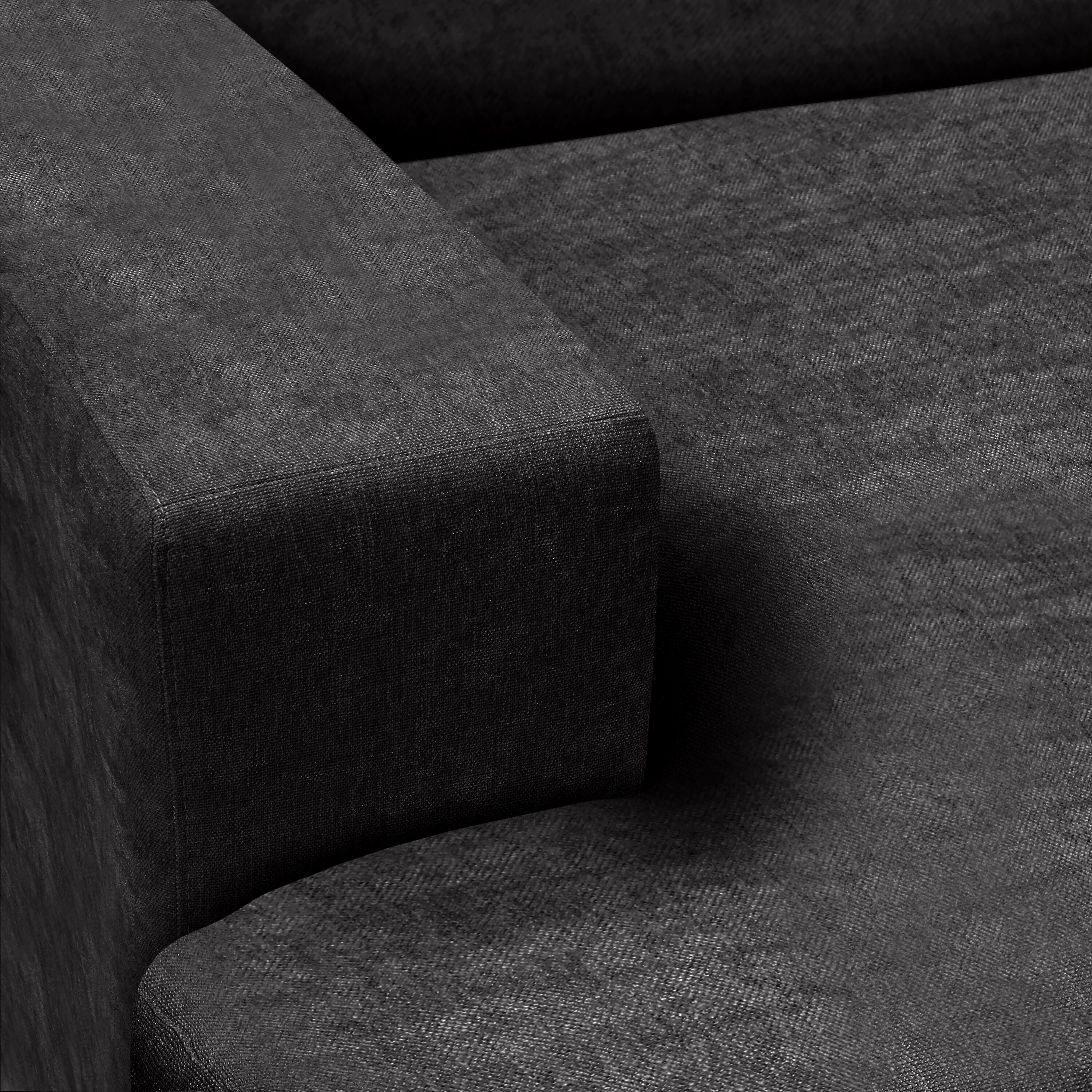 HARRISON Ecksofa - Schwarz / B: 250.0 cm x T: 170.0 cm x H: 85.0 cm