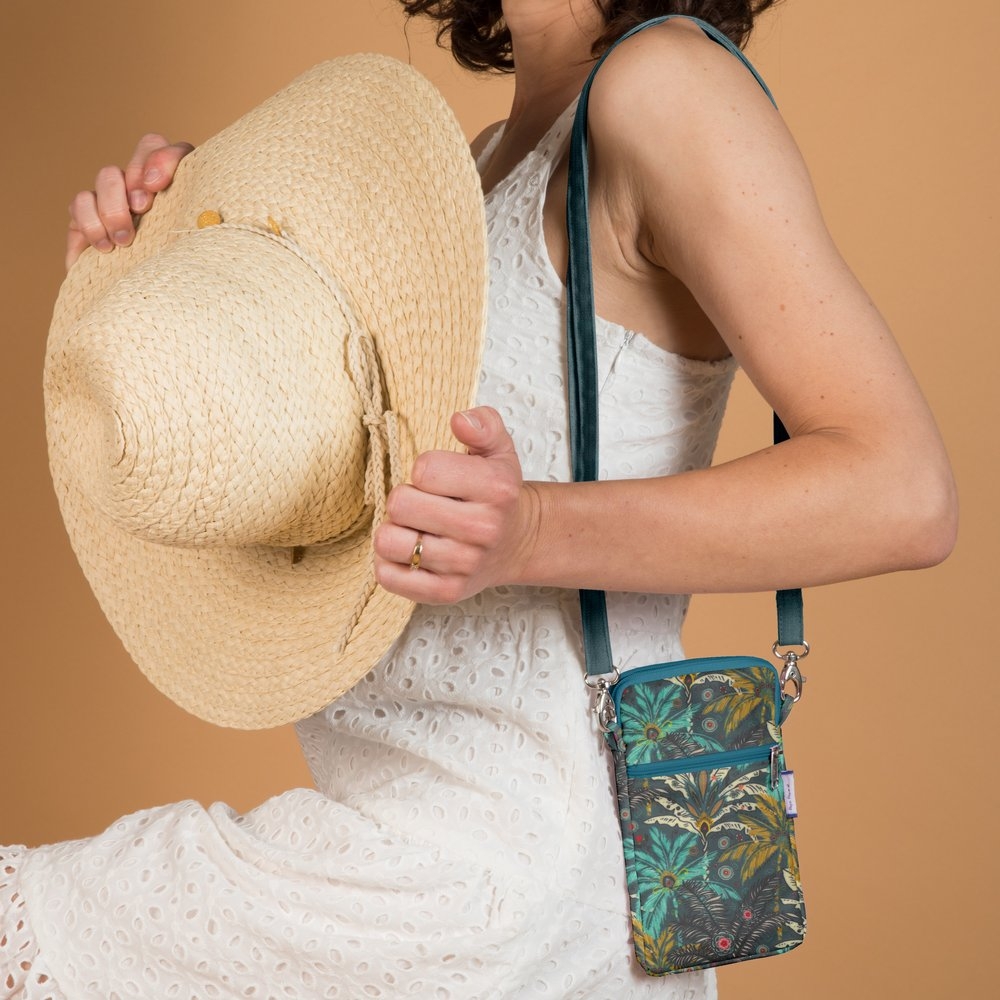 Pochette Téléphone Matelassée Palmia Emeraude