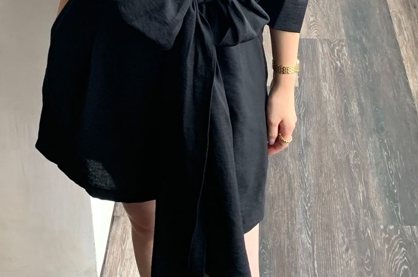 Coris - Romper met lange mouwen, ronde hals en riem