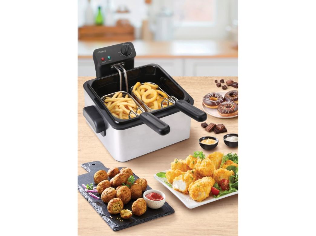 FRITADEIRA COM 3 CESTOS QILIVE Q.5284 INOX