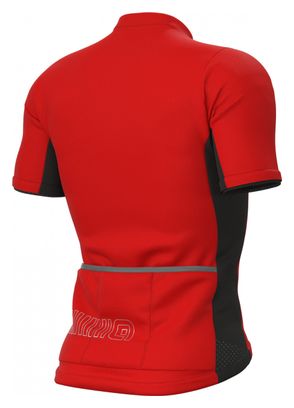 Maillot Manches Courtes Alé Color Block Rouge