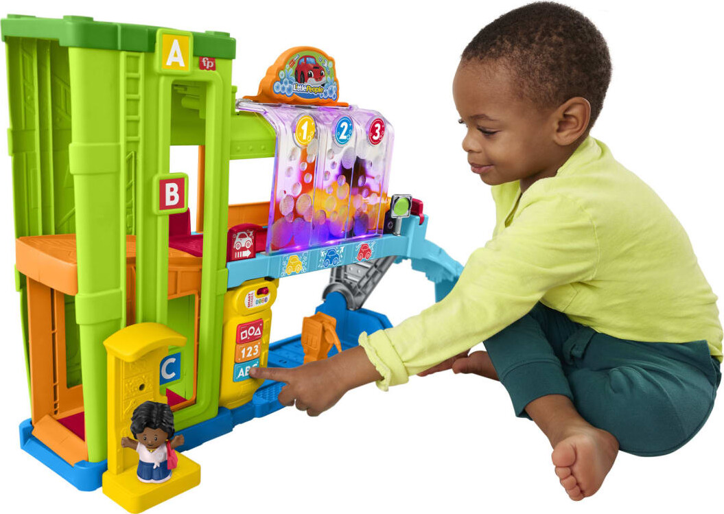 Fisher-Price - Little People - Bilvask Og Værksted Med Lys Og Musik - Nordisk