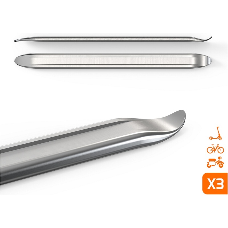 Entretien et réparation mobilité Casr 3 Démonte-Pneus 30cm Acier Inox CASR Leviers - X3