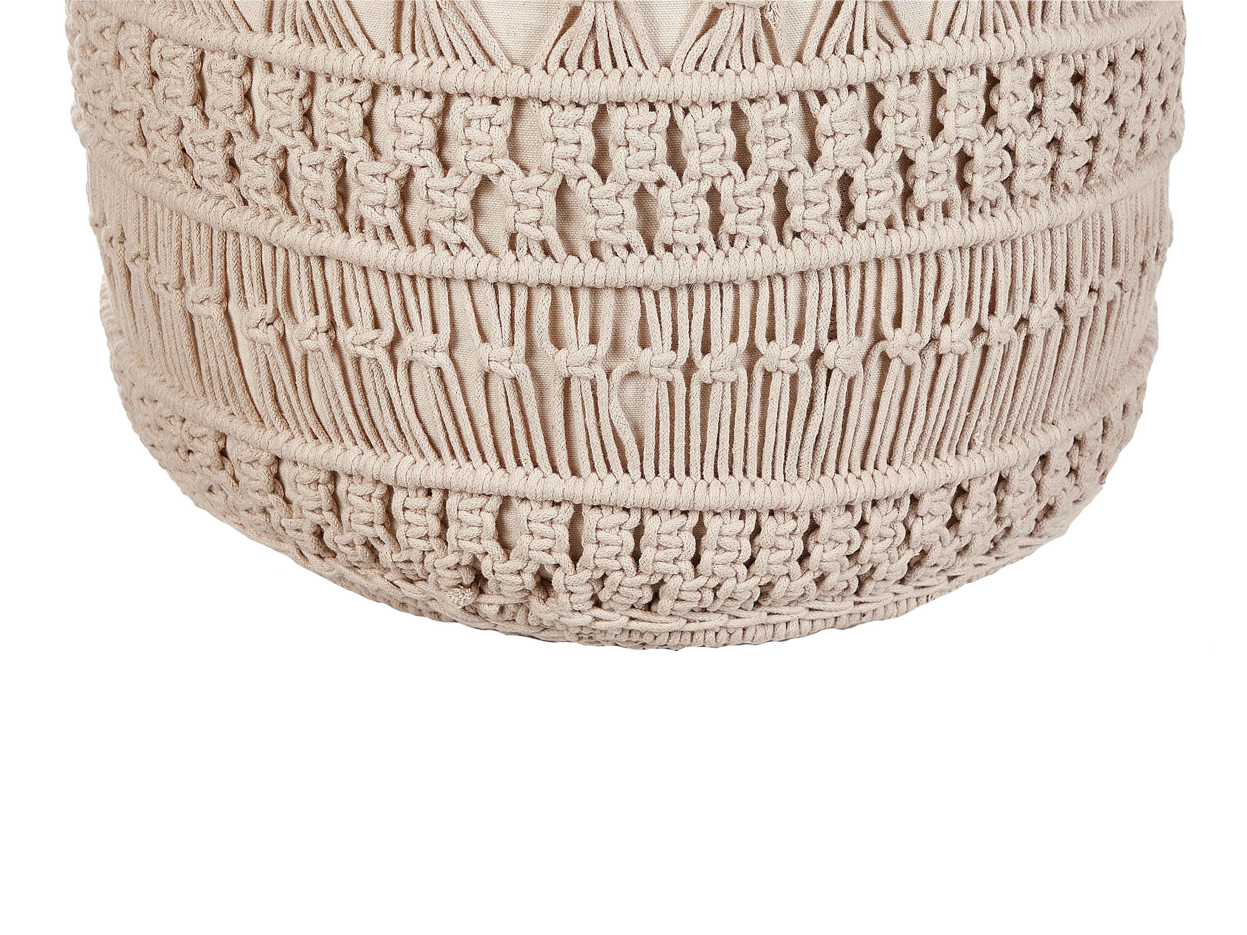 Poef Macramé THAKOT Katoen Beige
