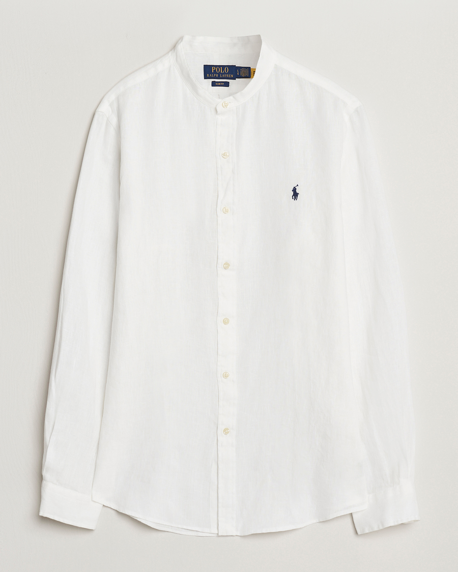 Polo Ralph Lauren Slim Fit Linen Shirt Ceramic White