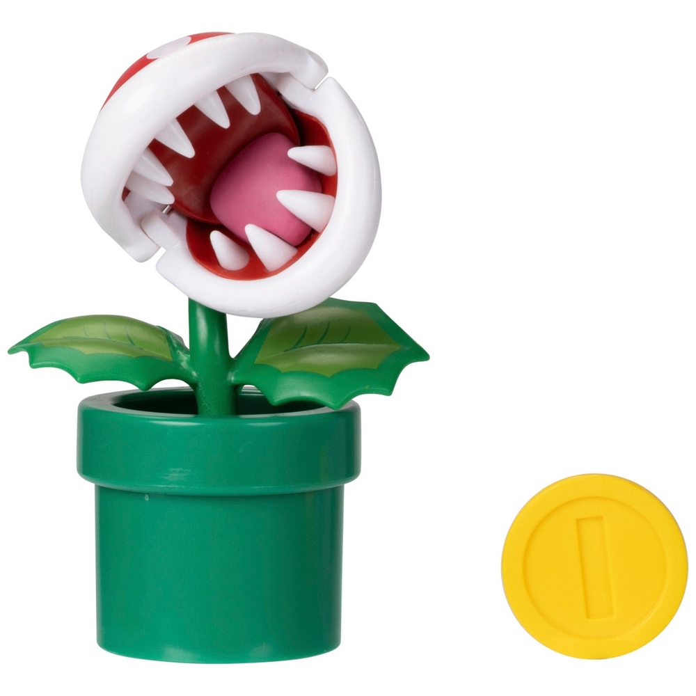 Nintendo Super Mario 10 cm Piranha-Pflanzenfigur mit Münze