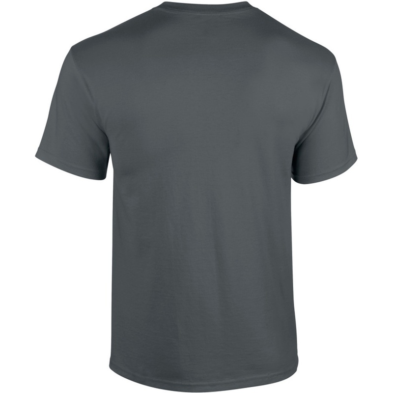 Camiseta básica de manga curta Gildan Heavy Cotton, 100% algodão grosso.